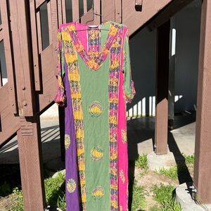 Soft Surroundings Colorful Patchwork Maxi Dress